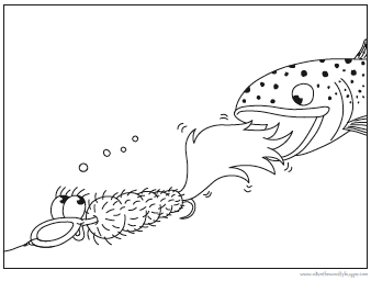 Fly Fishing Coloring Pages 3